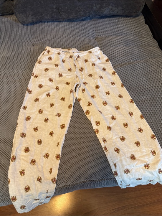Aeropostale Other - Aeropostale Cream Pajama Pants with Brown Bunny Print